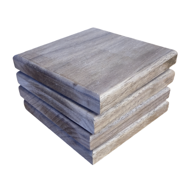 Modern Walnut Coasters – Set of 4 | Square | Handcrafted from Solid Wood | Minimalist Design | Premium Finish | Made in California - Image 4
