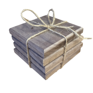 Modern Walnut Coasters – Set of 4 | Square | Handcrafted from Solid Wood | Minimalist Design | Premium Finish | Made in California