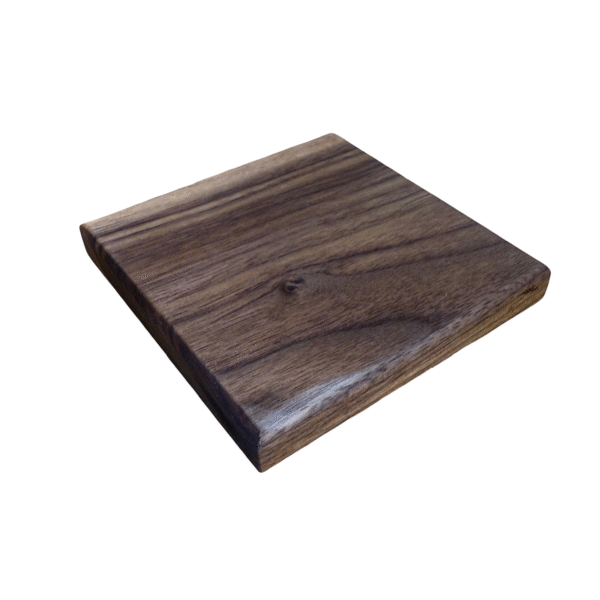 Modern Walnut Coasters – Set of 4 | Square | Handcrafted from Solid Wood | Minimalist Design | Premium Finish | Made in California - Image 2