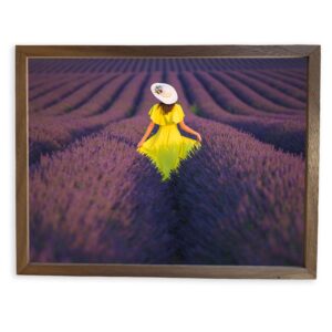 Elegant Walnut Decor Wall Art Frame with Beautiful Artwork — Handcrafted for Timeless Charm