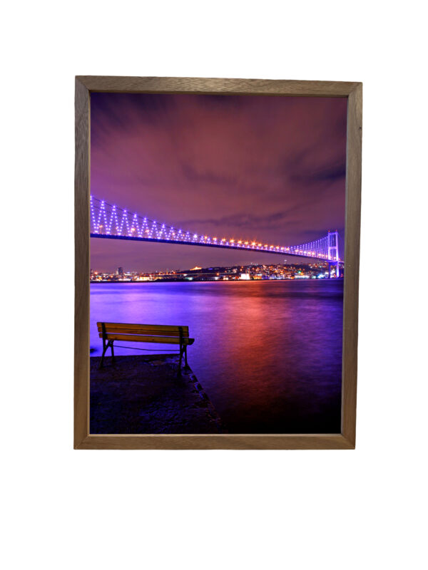 Elegant Walnut Decor Wall Art Frame with Beautiful Artwork — Handcrafted for Timeless Charm - Image 2
