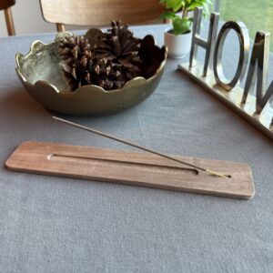 Walnut Incense Holder Tray – Handcrafted Solid Wood – Minimalist Modern Home Décor